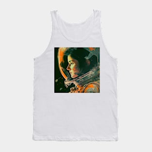 We Are Floating In Space - 45 - Sci-Fi Inspired Retro Artwork Tank Top